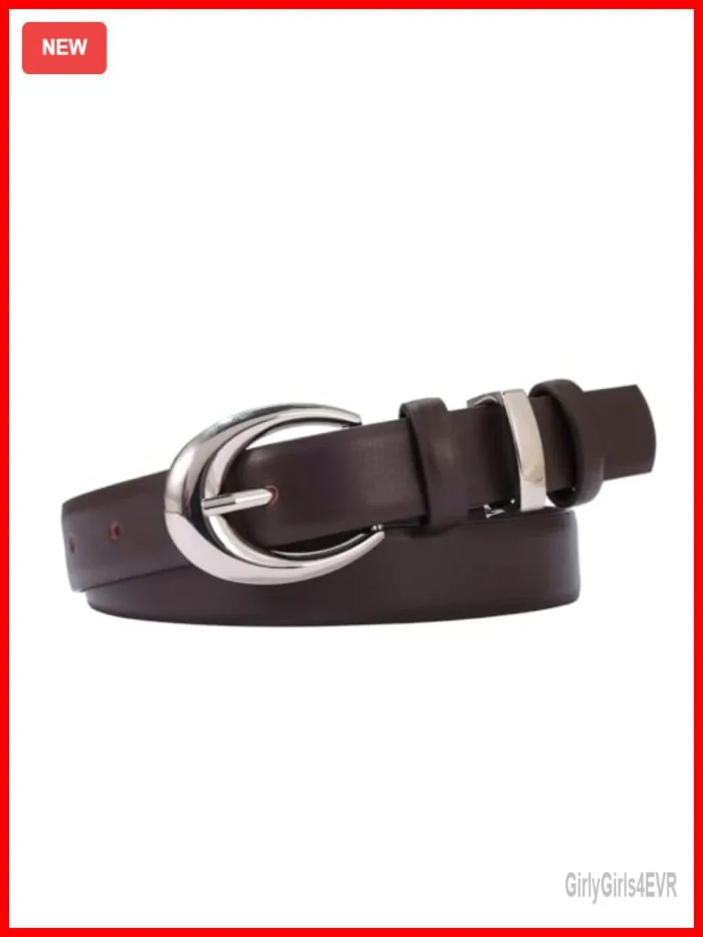 Women's Cowhide Leather Belt with Gold Buckle, Vintage Style, Adjustable